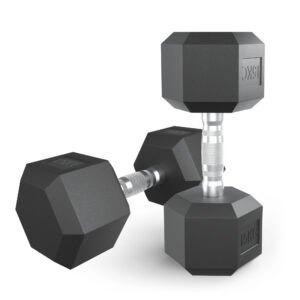 Гантель гексагональная UNIX Fit обрезиненная 15 кг, 2 шт.