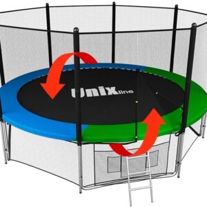 Батут UNIX Line Классик / Classic 14 ft (427 см) с внутренней защитной сеткой