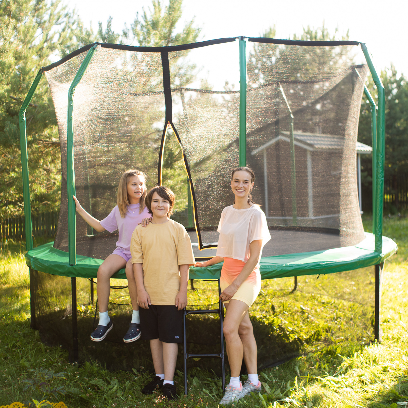 Батут с защитной сеткой KedaJump Jumpinator 14FT — изображение 9