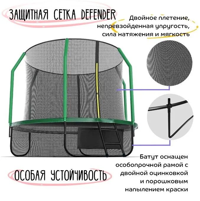 Батут с защитной сеткой KedaJump Jumpinator 14FT — изображение 3