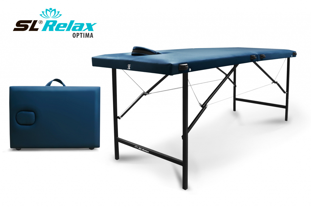 Массажный стол Relax optima синяя кожа — изображение 3
