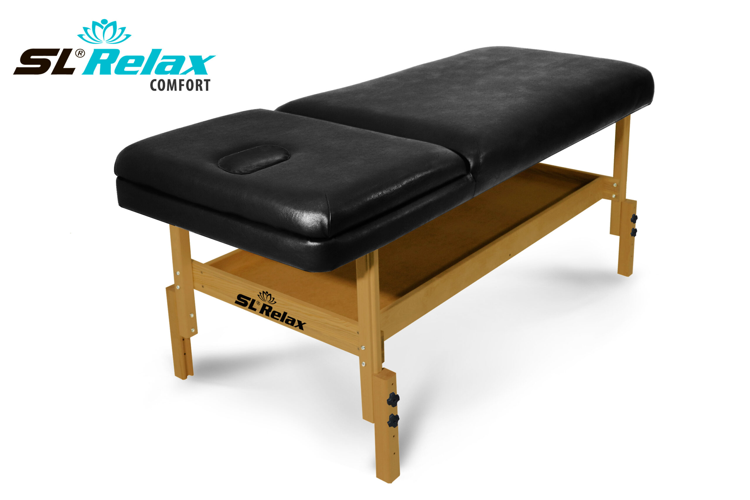 Массажный стол Relax Comfort черная кожа — изображение 2